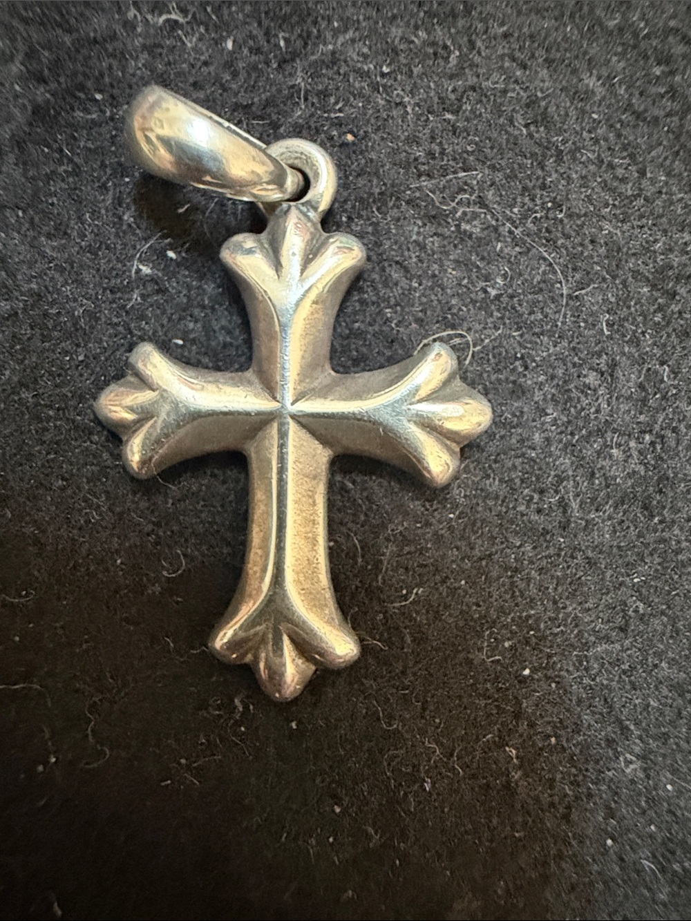 James Avery Sterling Silver Fleur Cross Pendant - Silver- retired